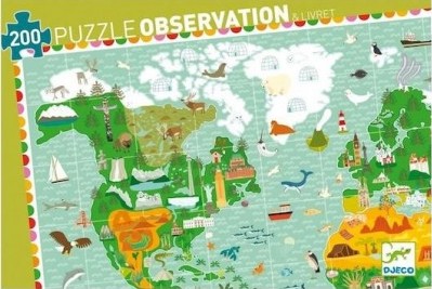 Puzzle d'observation Tour du monde Djeco